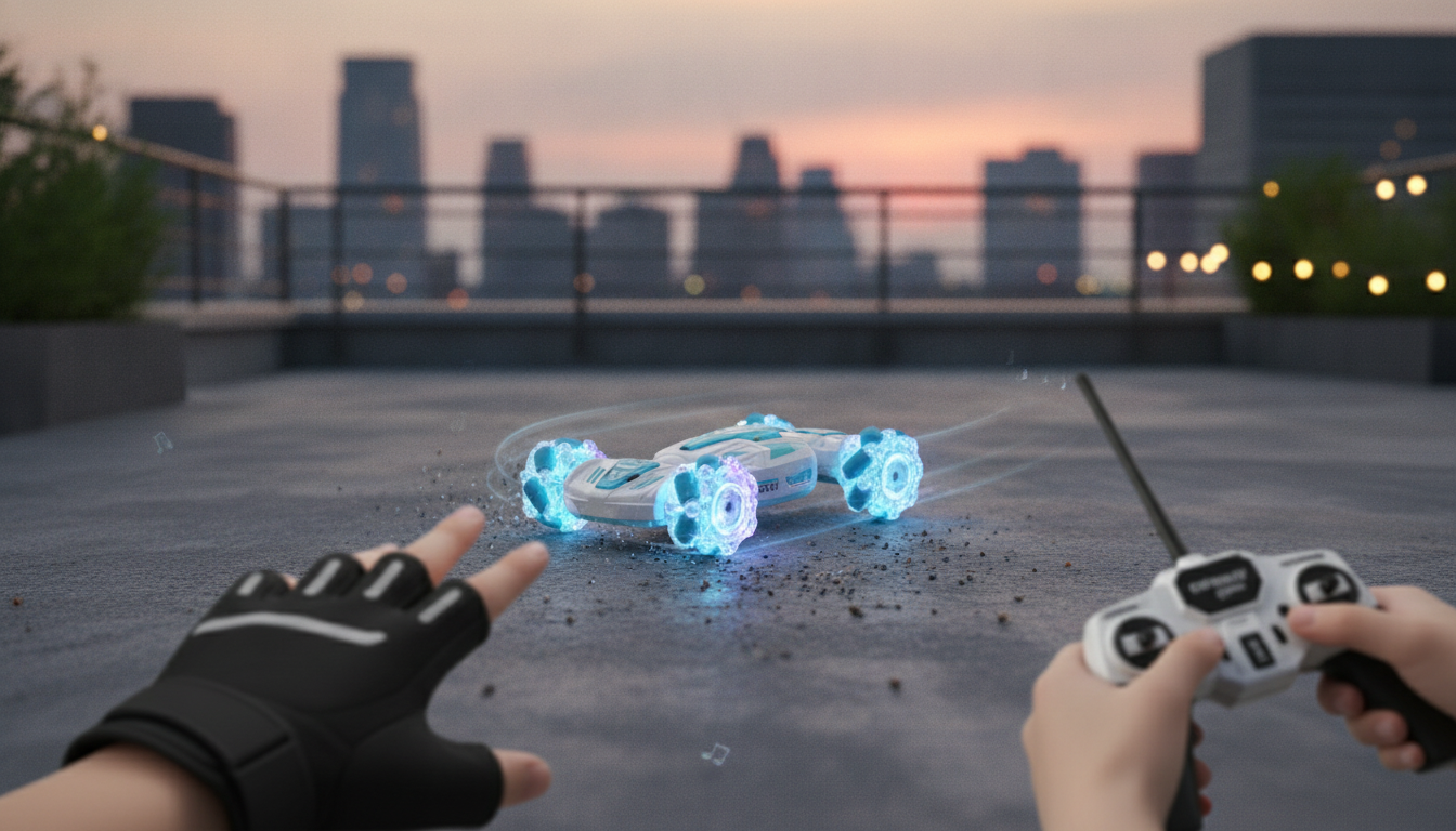 Gesture-Control 2.4G RC Stunt Car: Drift, Lights & Music