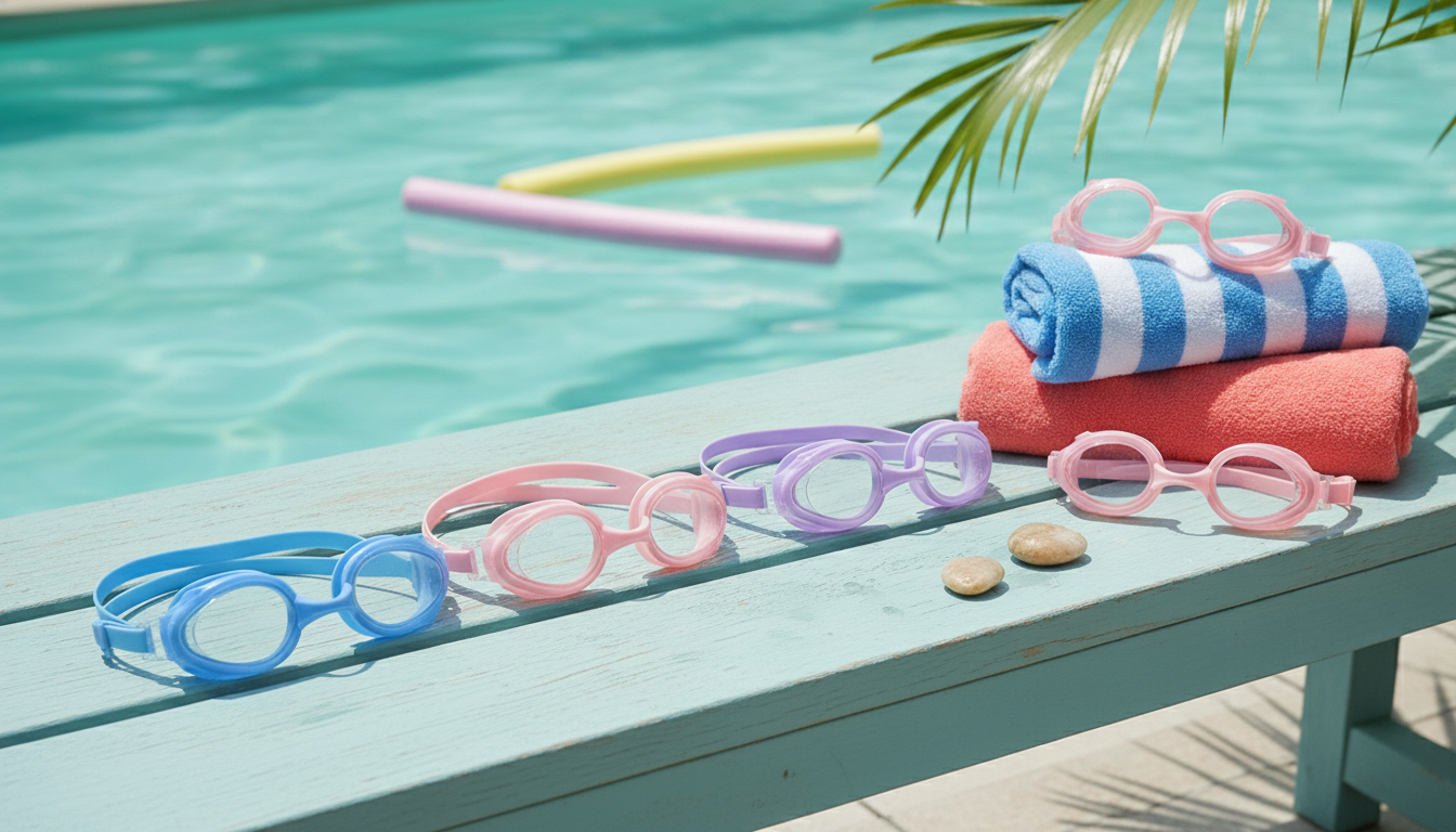 Kids HD Large-Frame Swim Goggles: Wide View, No Leaks